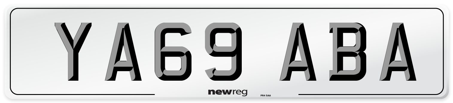 YA69 ABA Number Plate from New Reg